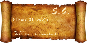 Sikos Olivér névjegykártya